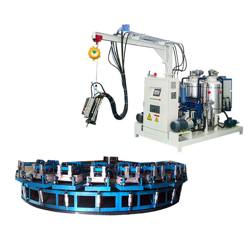 定制U型枕聚氨酯高压发泡机慢回弹全自动转盘发泡生产线机器设备