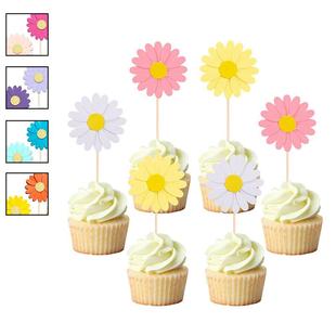 flower花朵插牌 饰立体多层立体小雏菊daisy 跨境亚马逊热卖 蛋糕装