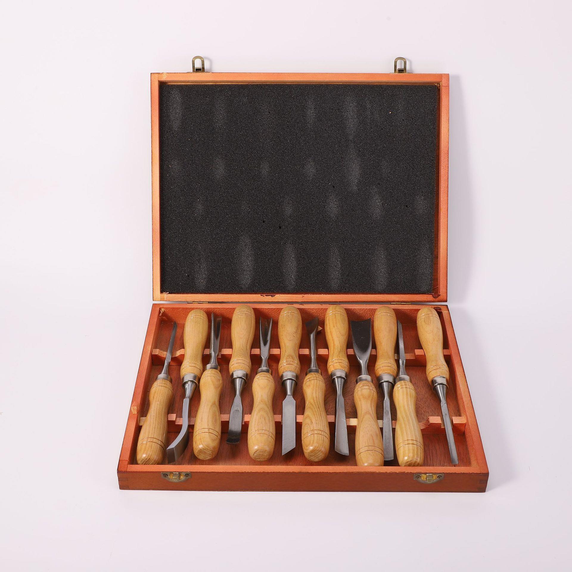 12件套雕刻刀木工雕刻刀美术工具刀木工凿陶泥工具carvin chisel