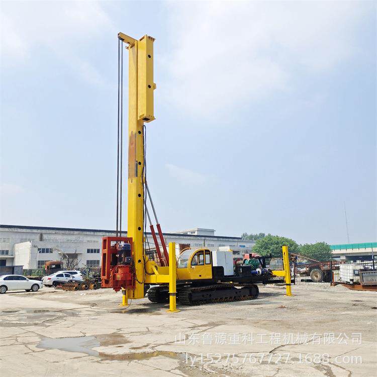 基建履带长螺旋打桩机可外接电CFG钻孔机深层地质探测桩机