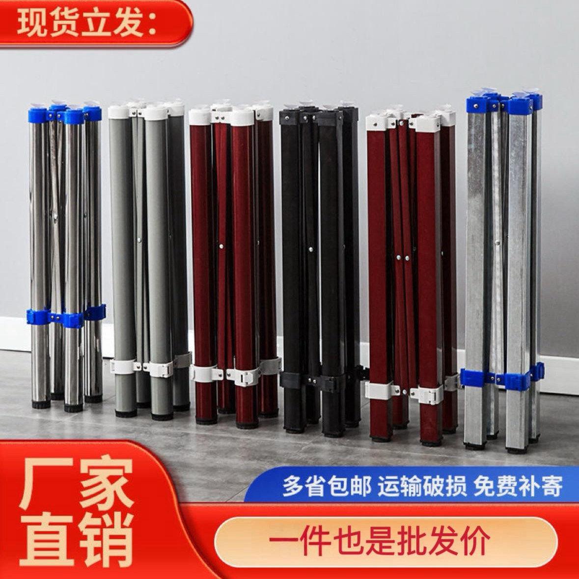 桌腿支架不锈钢桌脚玻璃圆桌架子加厚桌脚折叠铁艺架腿长方形架