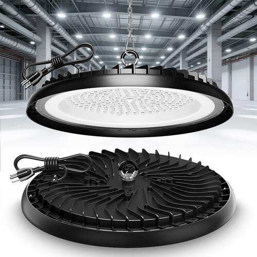 LED工矿灯房吊灯车间高顶灯100W150W200W市场中转仓ufo高湾灯