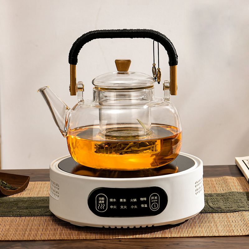 家用煮茶壶2024新款玻璃茶壶耐高温煮茶器泡茶壶茶具烧水壶电陶炉