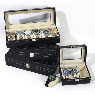 12 Watch Jewelry Display Storage Holder Case Grids Box Gift