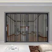 黑色淡雅条纹装 饰膜玻璃贴膜透明窗户贴纸PET薄膜