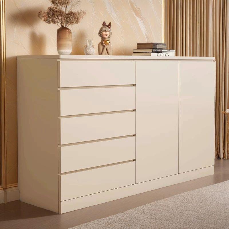 奶油风斗柜五斗柜家用抽屉柜子客厅靠墙落地储物柜网红卧室收纳柜