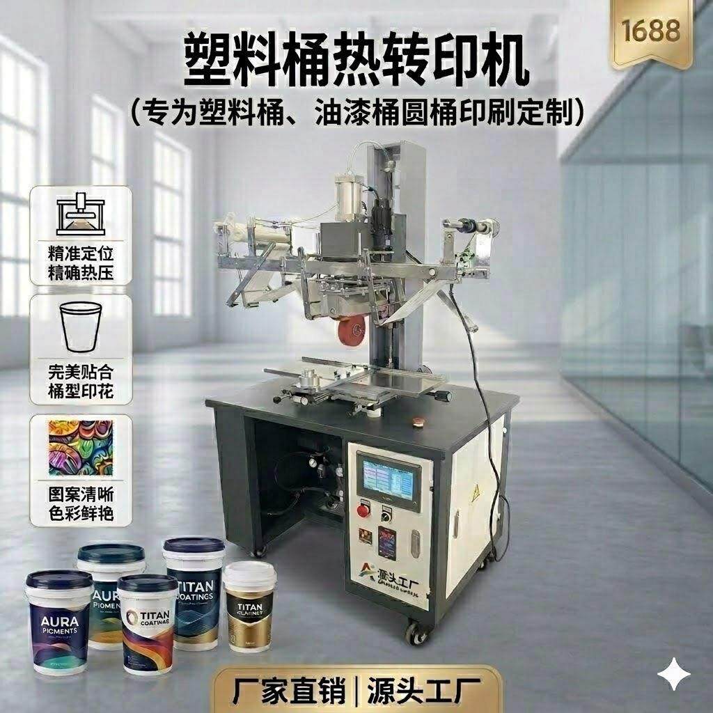 热压塑料桶热转印机油漆桶HT-00圆桶热升华桶印印刷打印机热印