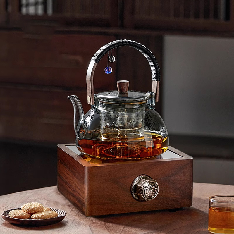 蒸煮茶壶电陶炉烧水壶泡茶专用小型办公室玻璃煮茶器电热茶炉高端