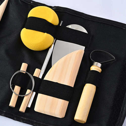 57件套陶艺工具多用途雕软陶泥刻刀硅胶笔diy泥塑辅助工具套装