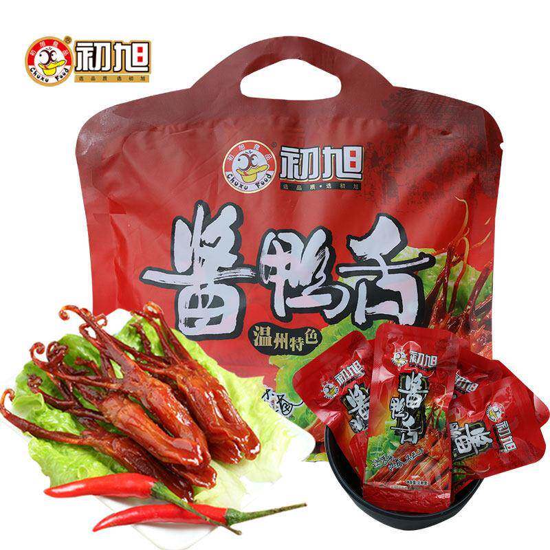 初旭官方店 温州初旭鸭舌头原味240g或辣味220g 肉类零食小吃