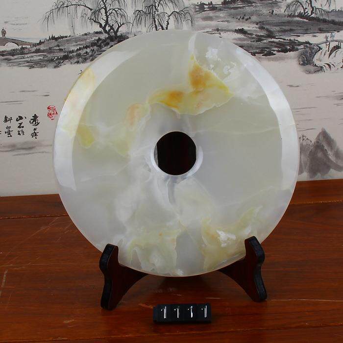 玉器工艺品 阿富汗玉平安扣摆件客厅新居摆饰品