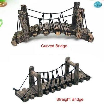 1pc Aquarium Resin Bridge Decoration Rocks Fish Tank