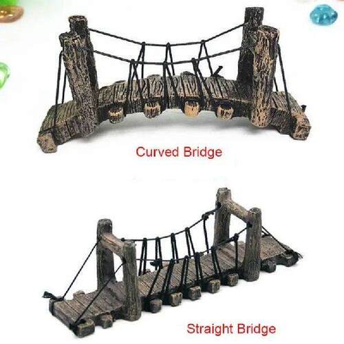 1pc Aquarium Resin Bridge Decoration Rocks Fish Tank
