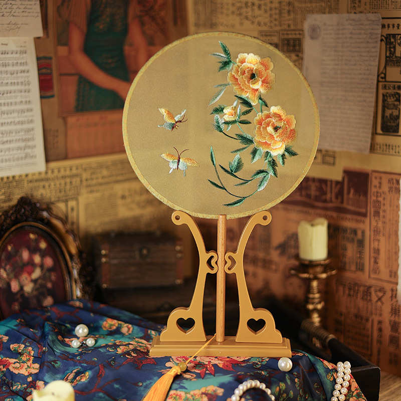 双面刺绣团扇古风扇子圆扇刺绣扇子双面绣团扇苏绣团扇成品苏绣扇