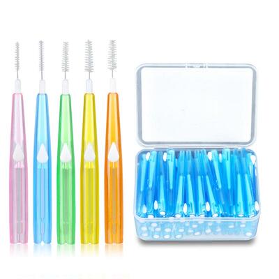 30Pcs/Box Toothpick Dental Interdental Brush 0.6-1.5Mm Clean