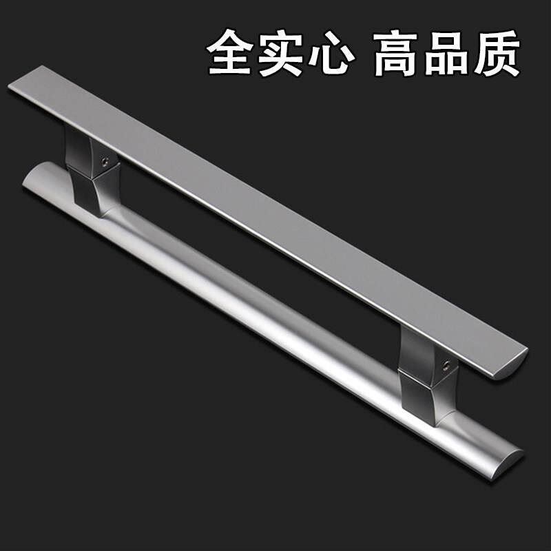 店铺实心铝合金无框玻璃门拉手木门把手大门把手扶手银色黑色简约
