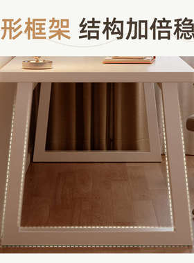 双人学习桌电脑桌台式书桌学生家用卧室简约现代白色办公写字桌子