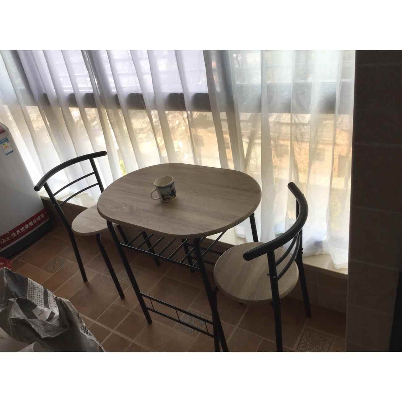 小户型一桌两椅简约双人二人两人出租房阳台餐桌椅组合情侣桌椅