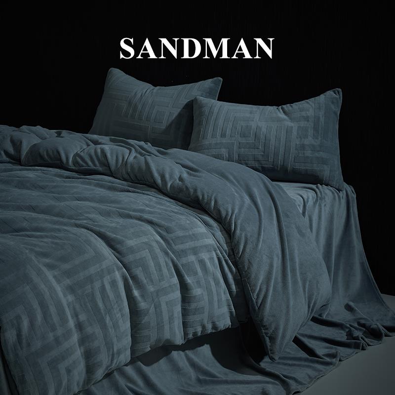 正品SANDMA高端ENUR大皇宫季牛奶绒四件套加绒珊冬瑚绒双绒床面单