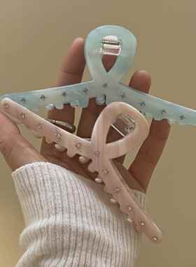 醋酸大号13cm！发量适中到偏多！轻便好用高级品质鲨鱼夹抓夹发抓