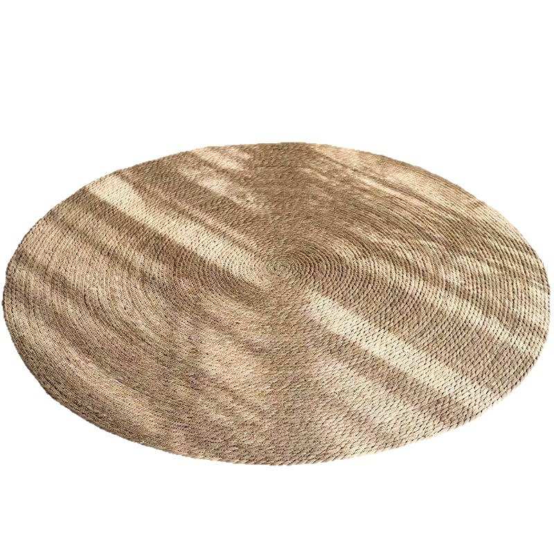 北欧藤编蒲草草绳编织地毯地垫轻奢风服装店客厅卧室装饰摄影垫子