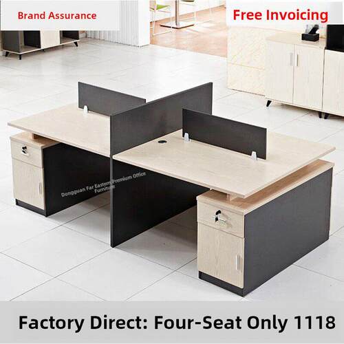 职员办公桌简约现代双人电脑卡座2人两人位四人位4人办公桌椅组合