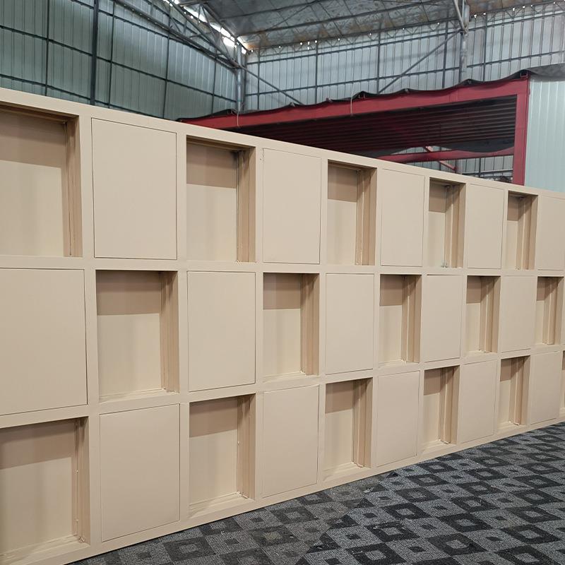 新中式铝合金装饰架铝合金隔断架高低双面装饰架入户玄关屏风柜