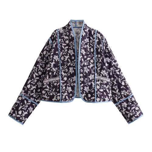 Cotton double-sided fabric jacket, small cotton jacket,