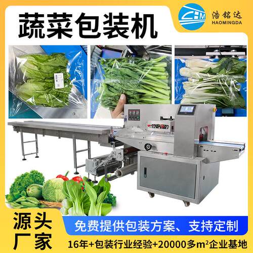 超市蔬菜自动打包机生鲜链叶菜蔬菜水果包装机蔬菜包装机
