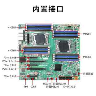 天迪工控SMB 2011V3双路服务器主板集成4网口 2002至强E5系列LGA