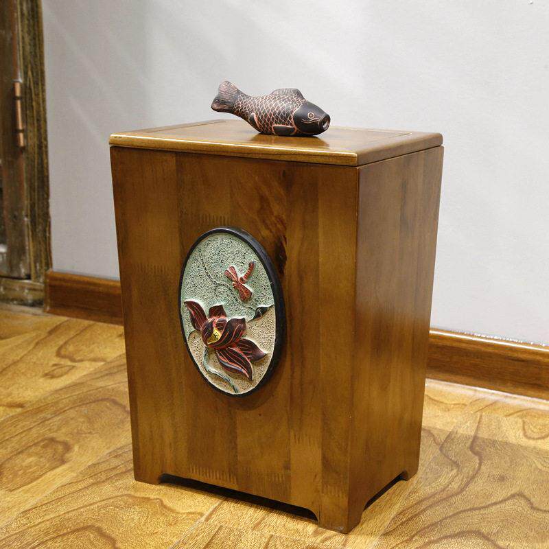 垃圾桶家用客厅创意中式高档带盖子垃圾筒办公卧室厨房饭厅收纳纸