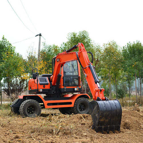 轮式挖掘机工程建筑用农村改造用135W大型矿山土方轮式工地挖土机