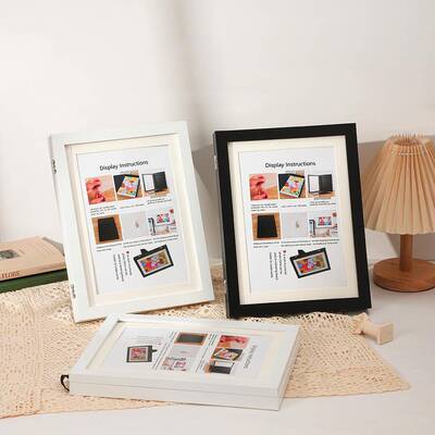 跨境Kids Art Frames 儿童艺术框架儿童翻盖油画存储盒画框