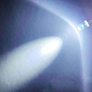 耐高温F5圆头超高亮白光补光5mm白发白led发光二极管直插插件灯珠