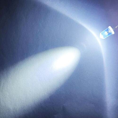 耐高温F5圆头超高亮白光补光5mm白发白led发光二极管直插插件灯珠