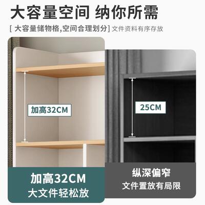 书柜落置地柜靠墙卧室物柜小型带门易储物分层收纳柜GVC家用简书