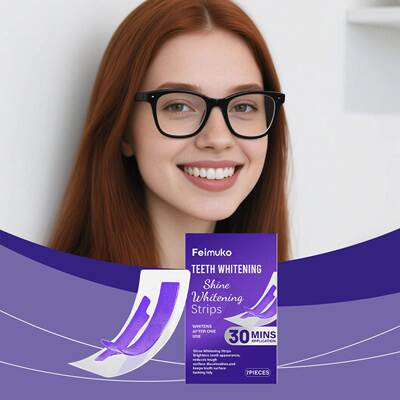 Feimuko Purple Shiny Teeth Strips Gentle and Protective Shin
