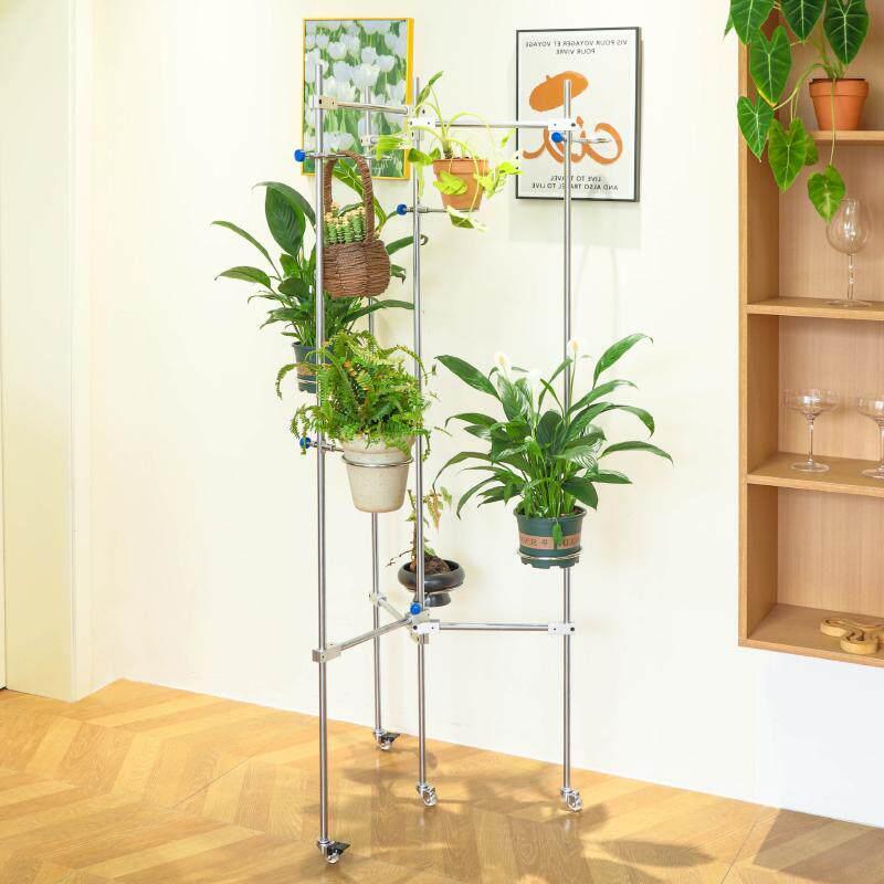 光轴DIY花架置物架客厅落地移动架定制阳台三角花架材料配件大全