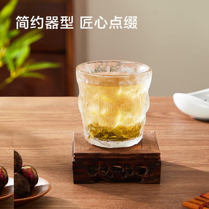 C日式玻璃冰川纹理杯加厚家用酒杯啤酒杯咖啡杯250ml