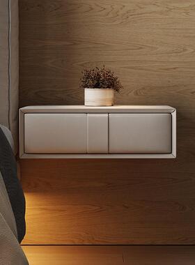 克力床头简亚约现型代轻奢透明悬浮网红ins风小卧室床边柜A101小