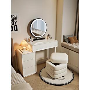 实木烤梳妆台小2025型613新款 户化妆桌奶油风卧室简约现代斗柜一