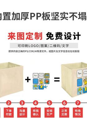 定只专拍收纳箱大物布容66521量艺物收纳筐克格子衣物储莱盒子