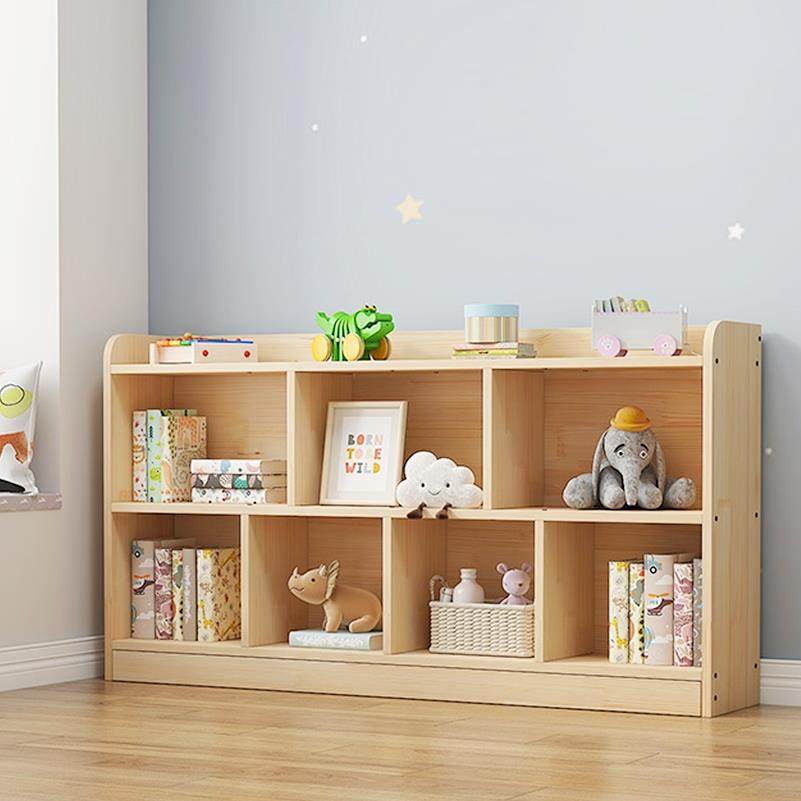 实木书架简约客厅置物架落地儿童书柜自由组合格子柜家用简易矮柜,住宅家具,书架,淘宝优惠券,粉丝福利购,淘宝优惠卷