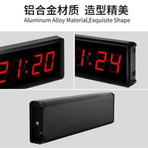 寸锻炼蓝红1时钟6间隔5.多功能位倒计时计时器运动循环健身房