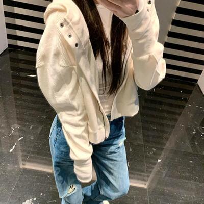 GROVE FOREVER 韩系学院风卫衣外套牛仔裤套装女秋新款连帽两件