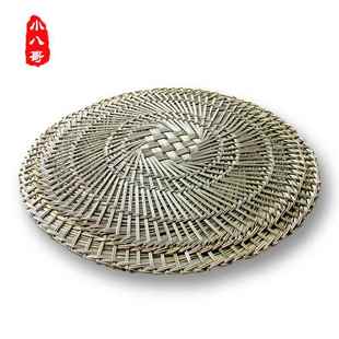 手工竹子蒸笼草垫包子垫圆形竹垫子小吃纯手工宿舍馒头篦子大蒸