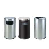 圆形半开桶 商场酒店大堂立式 砂钢电梯口垃圾桶 直投桶 不锈钢港式
