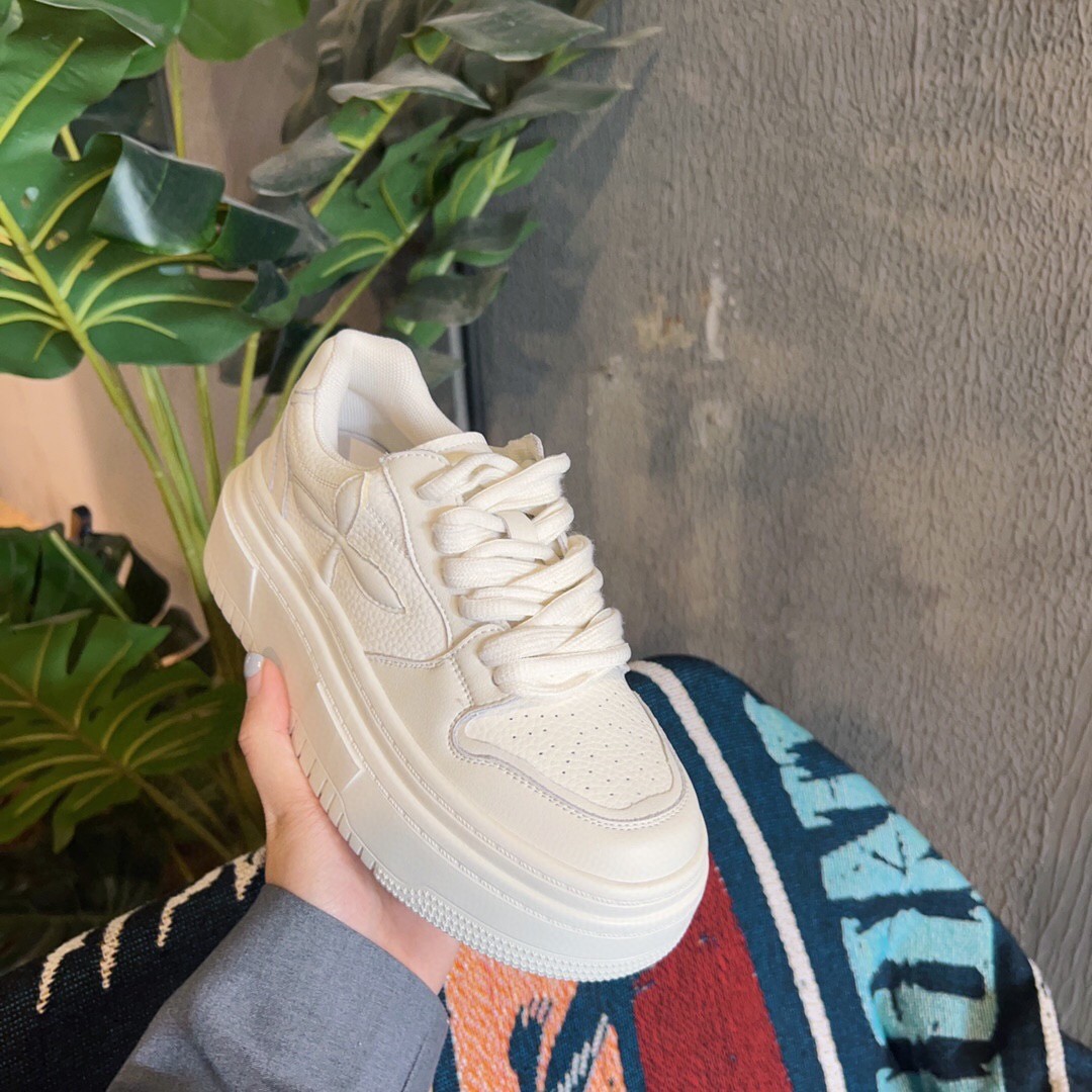 帆布鞋厚底鞋子百搭小白老爹鞋