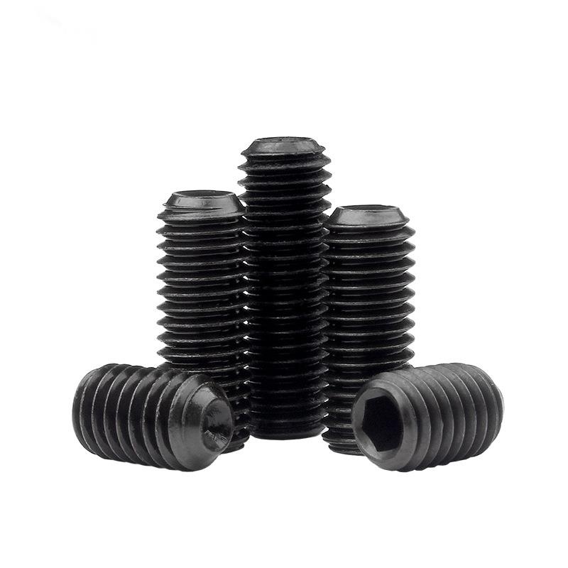 钢304不锈黑色78凹端内六丝角机米螺紧定无头定位止付螺钉M2//M3M