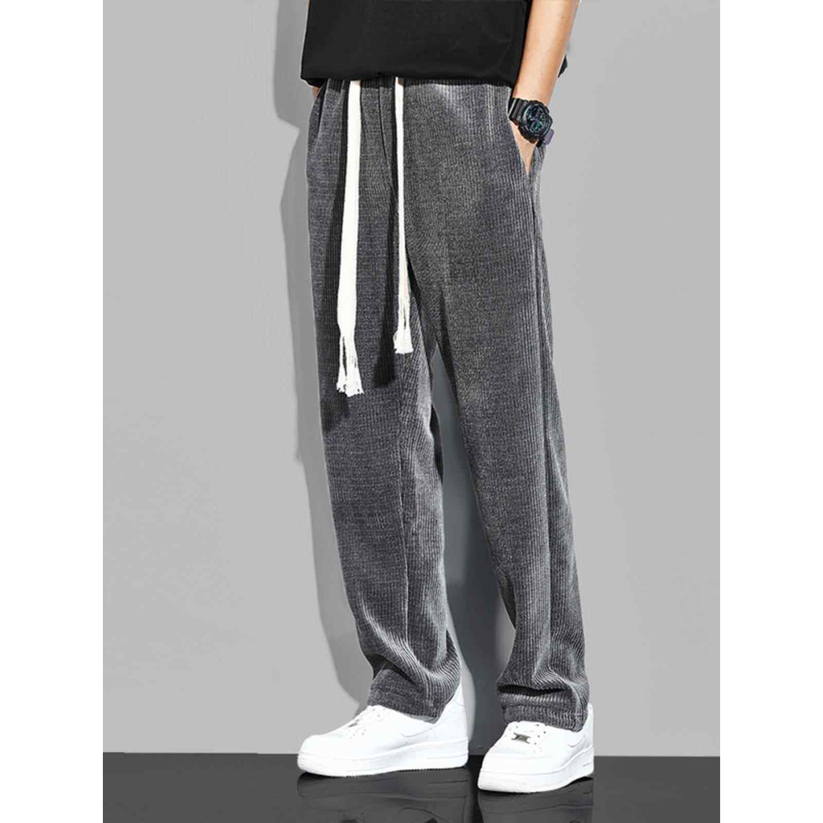 潮牌it neith BIAS直筒春季休闲裤男宽松百搭潮流阔腿运动裤垂感